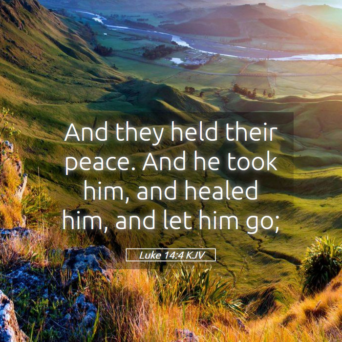 Luke 14:4 KJV Bible Study