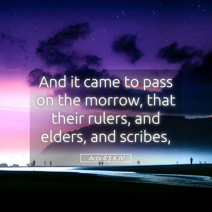 Acts 4:5 KJV Bible Study