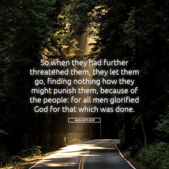 Acts 4:21 KJV Bible Study