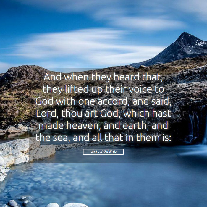 Acts 4:24 KJV Bible Study