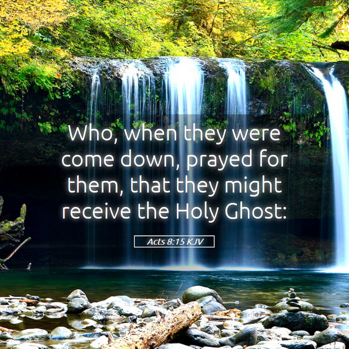 Acts 8:15 KJV Bible Study