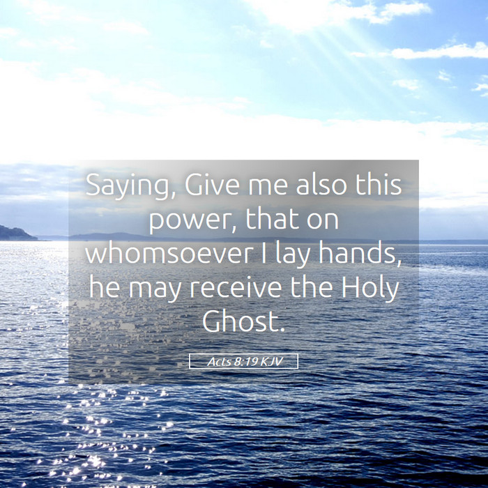 Acts 8:19 KJV Bible Study