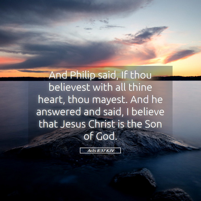 Acts 8:37 KJV Bible Study