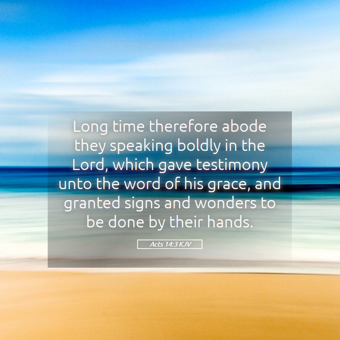 Acts 14:3 KJV Bible Study