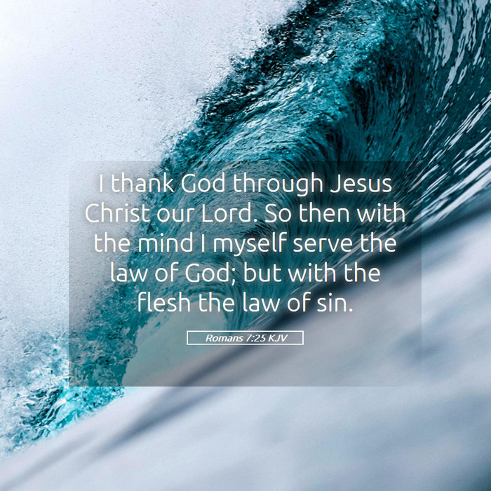 Romans 7:25 KJV Bible Study