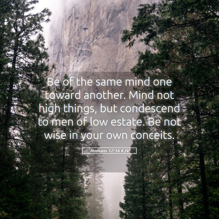 Romans 12:16 KJV Bible Study