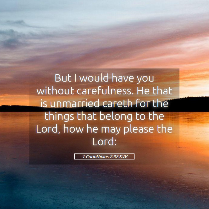 1 Corinthians 7:32 KJV Bible Study