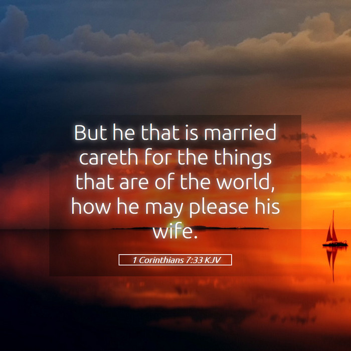 1 Corinthians 7:33 KJV Bible Study