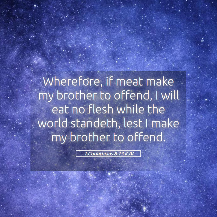 1 Corinthians 8:13 KJV Bible Study