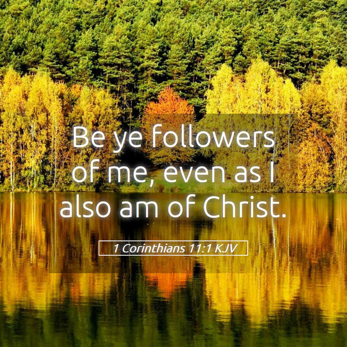 1 Corinthians 11:1 KJV Bible Study