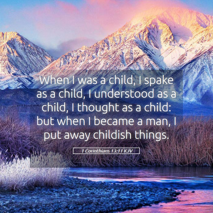 1 Corinthians 13:11 KJV Bible Study