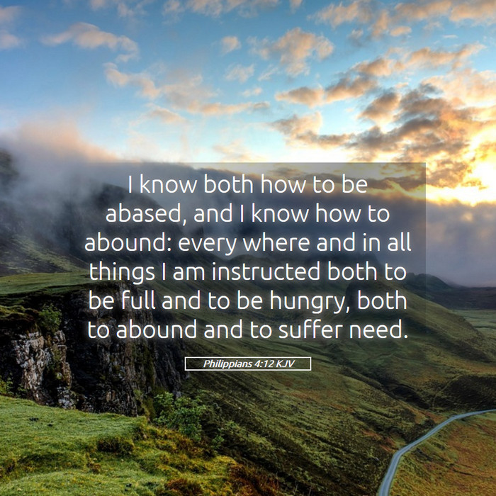 Philippians 4:12 KJV Bible Study