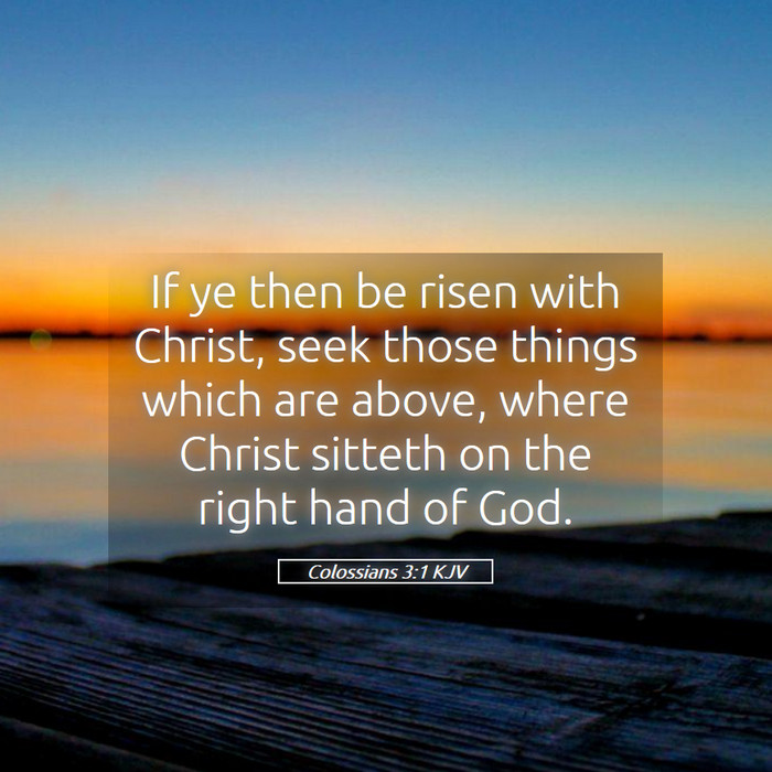Colossians 3:1 KJV Bible Study
