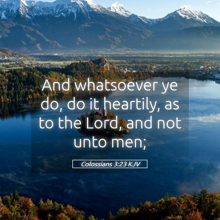 Colossians 3:23 KJV Bible Study