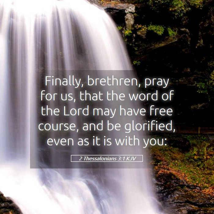 2 Thessalonians 3:1 KJV Bible Study