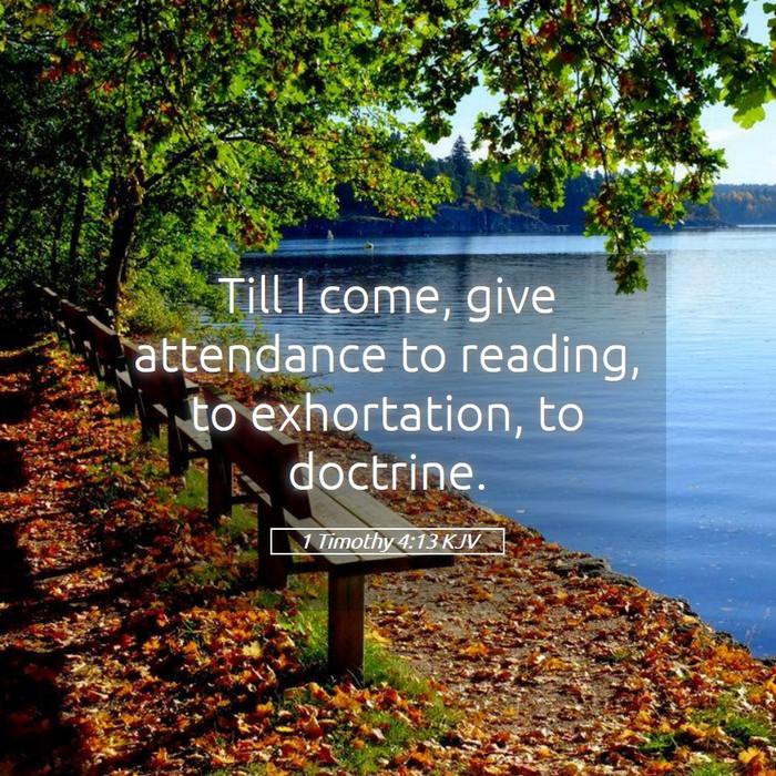 1 Timothy 4:13 KJV Bible Study
