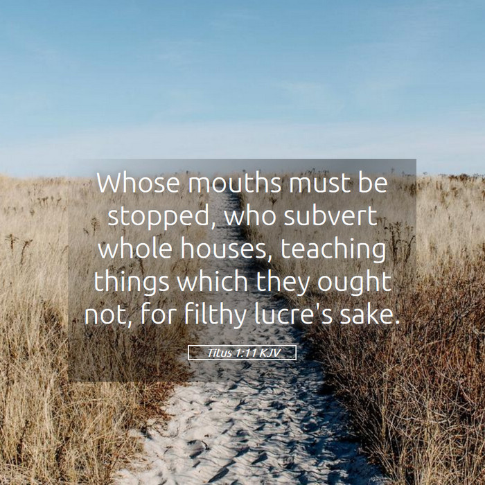 Titus 1:11 KJV Bible Study