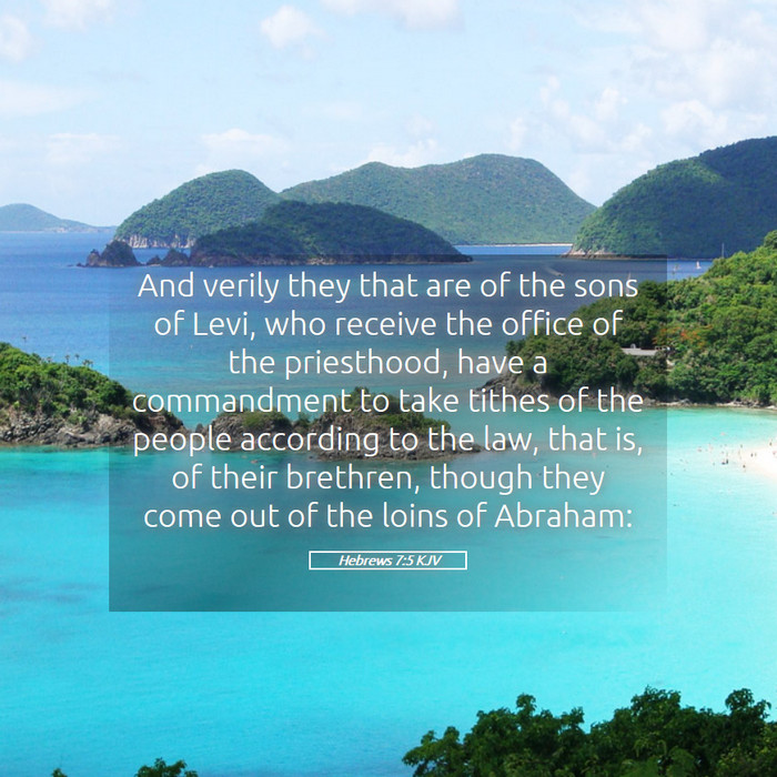 Hebrews 7:5 KJV Bible Study