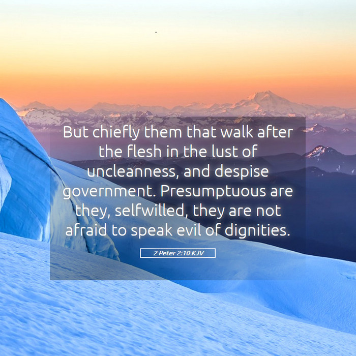 2 Peter 2:10 KJV Bible Study