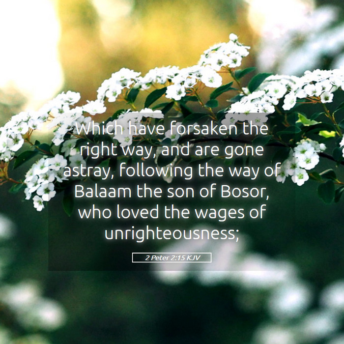 2 Peter 2:15 KJV Bible Study