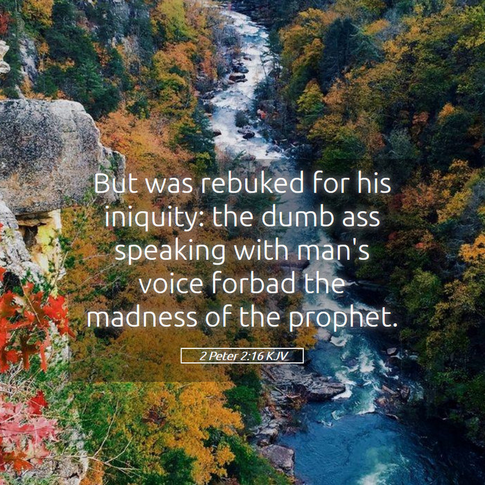 2 Peter 2:16 KJV Bible Study